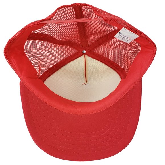 HEIL Heating Cooling Hat - Vintage Snapback Trucker Ball Cap RED Mesh Foam Rope - Picture 3 of 5